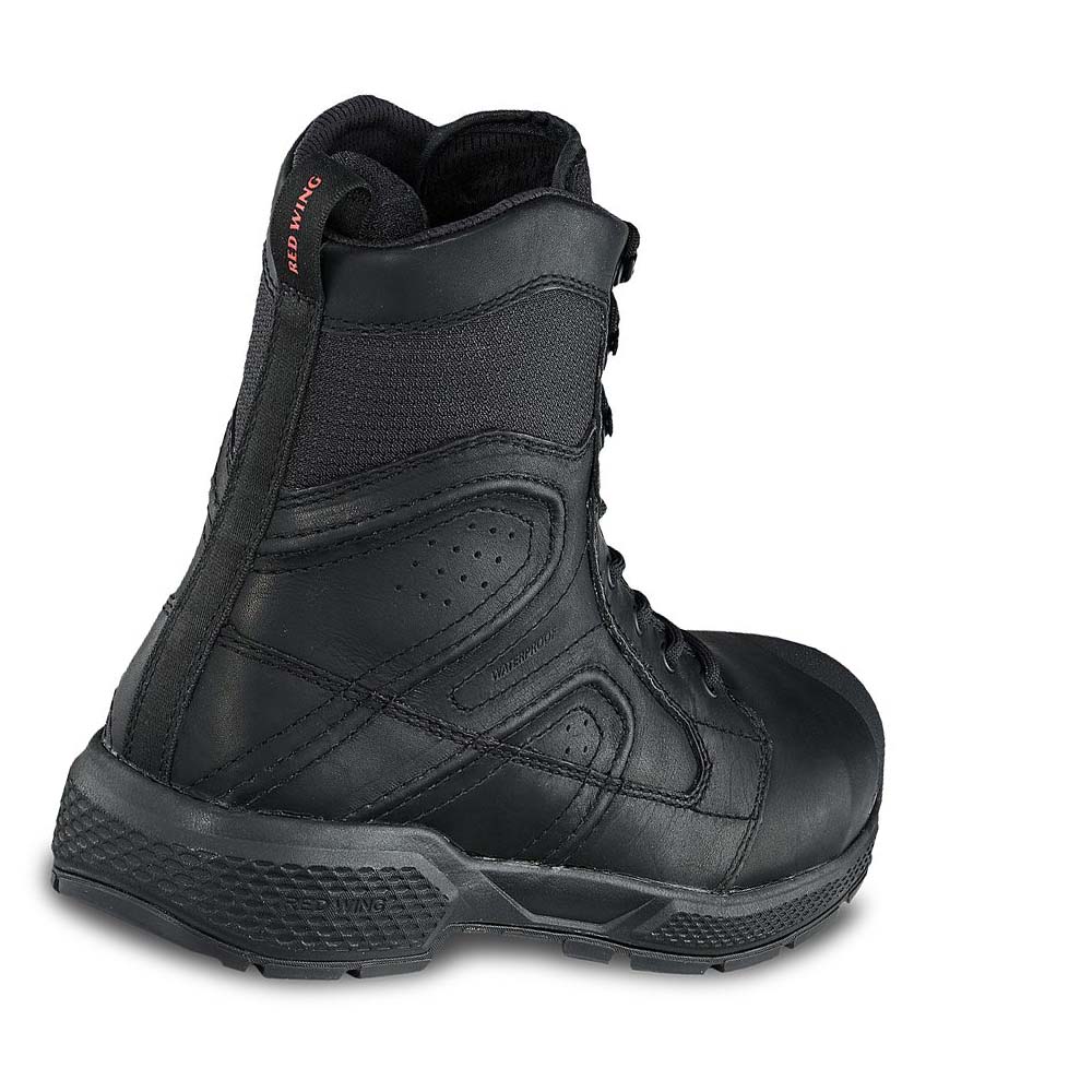 Red Wing Exos Lite 8-inch Waterproof, CSA Men's Safety Boots Black | ZA 338DFM